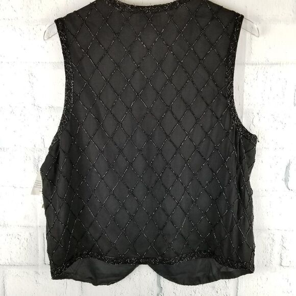 NWT...Rafaella 100% Silk Beaded Vest. Size M - Picture 5 of 8